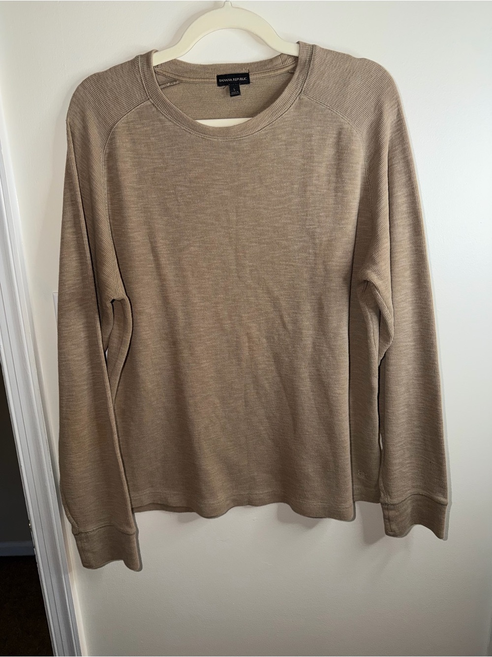 Banana Republic Factory Men's Crewneck Sweater in Taupe